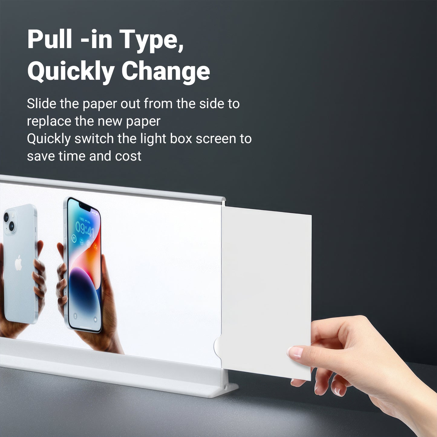 Table-standing Double Side Poster Changeable Menu Board Display Light Box Sign