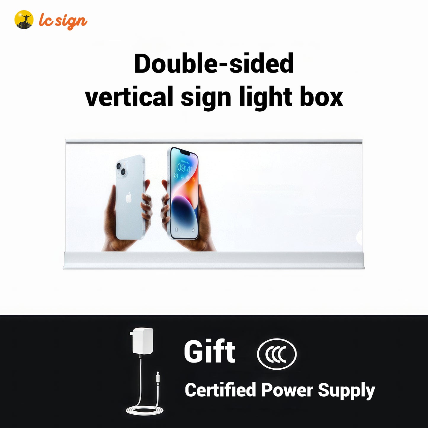 Table-standing Double Side Poster Changeable Menu Board Display Light Box Sign