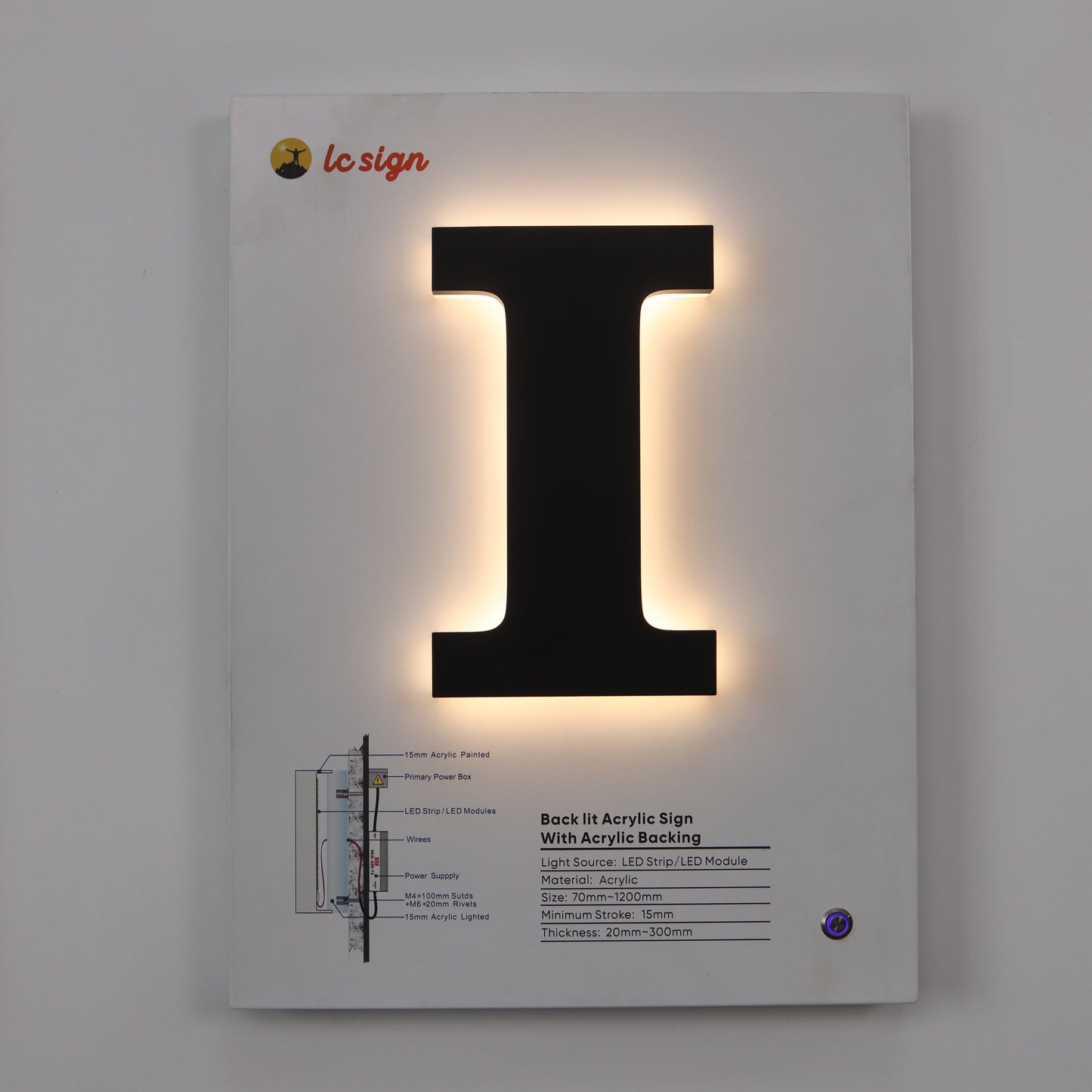 Full Set of Advertising Signage Samples High Quality Illuminated Letter Signs for Your Showroom In Stock