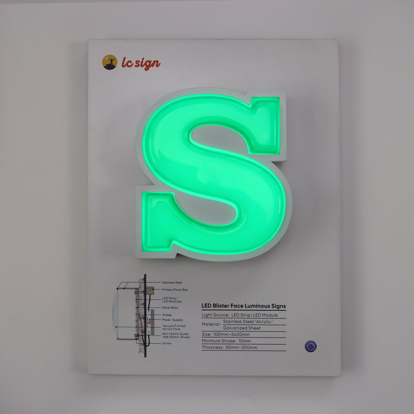 Full Set of Advertising Signage Samples High Quality Illuminated Letter Signs for Your Showroom In Stock