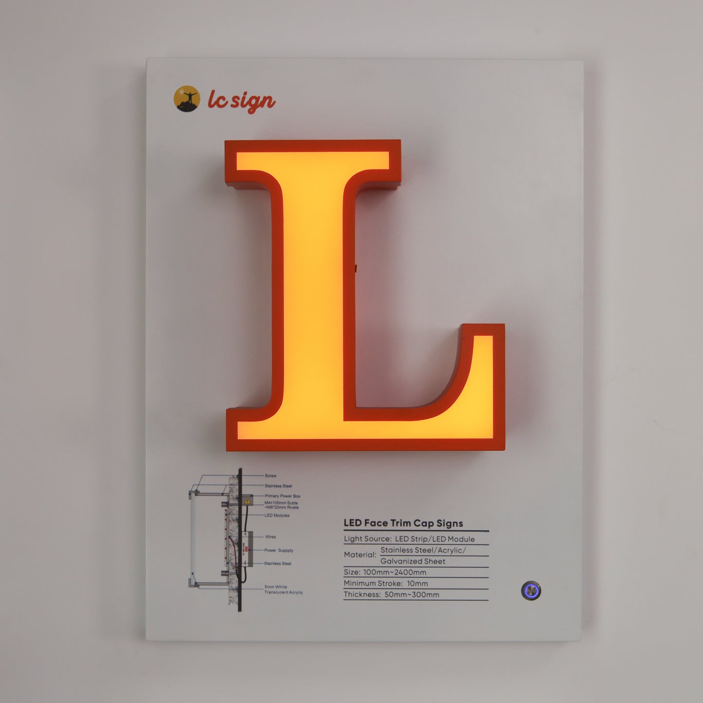 Full Set of Advertising Signage Samples High Quality Illuminated Letter Signs for Your Showroom In Stock