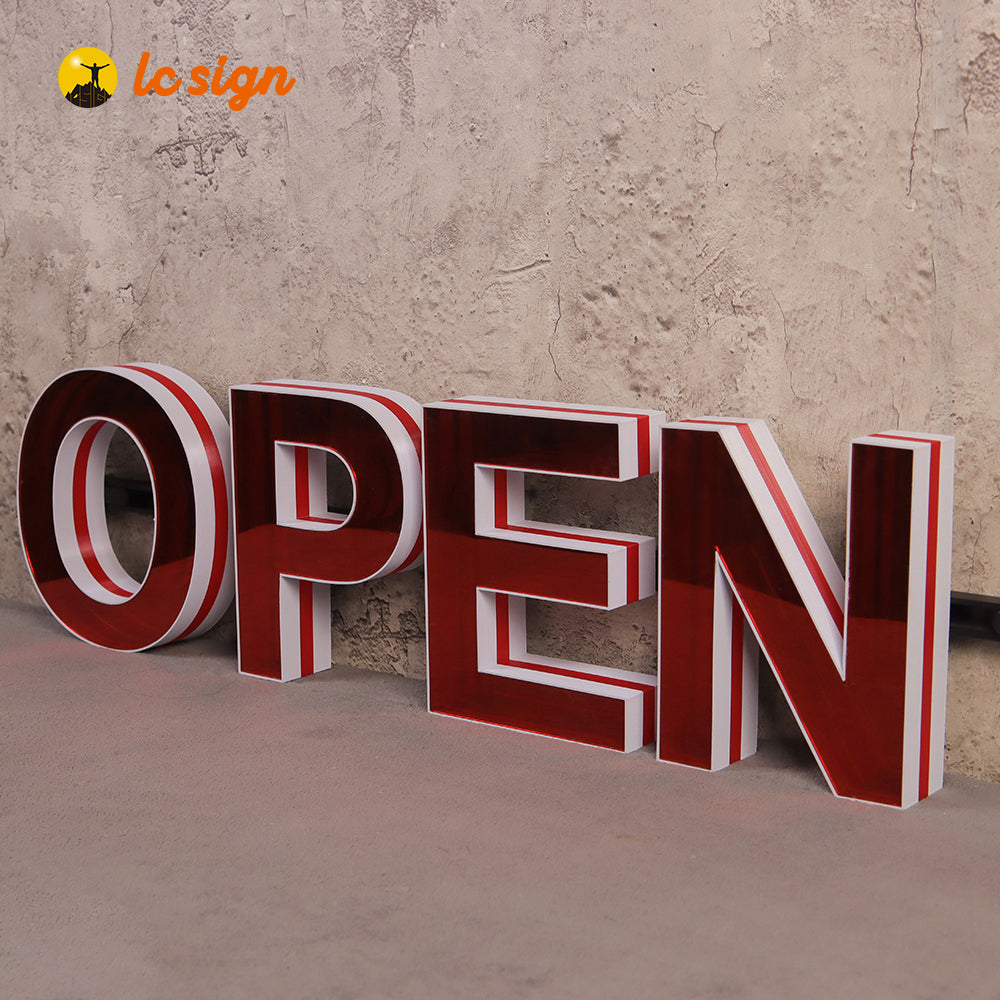 Infinity Mirror LED Track Channel Letters (Letters & Numbers Available)