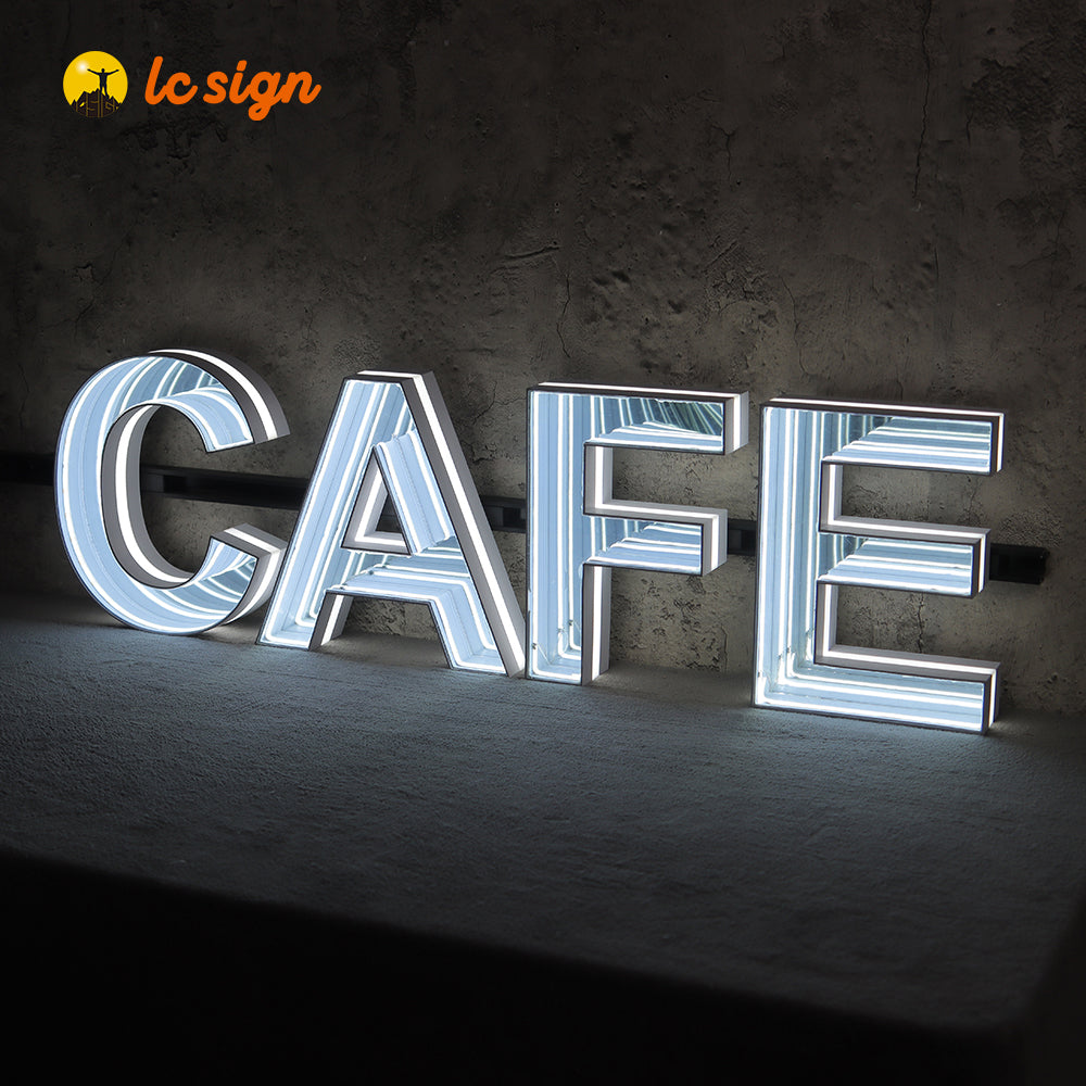 Infinity Mirror LED Track Channel Letters (Letters & Numbers Available)