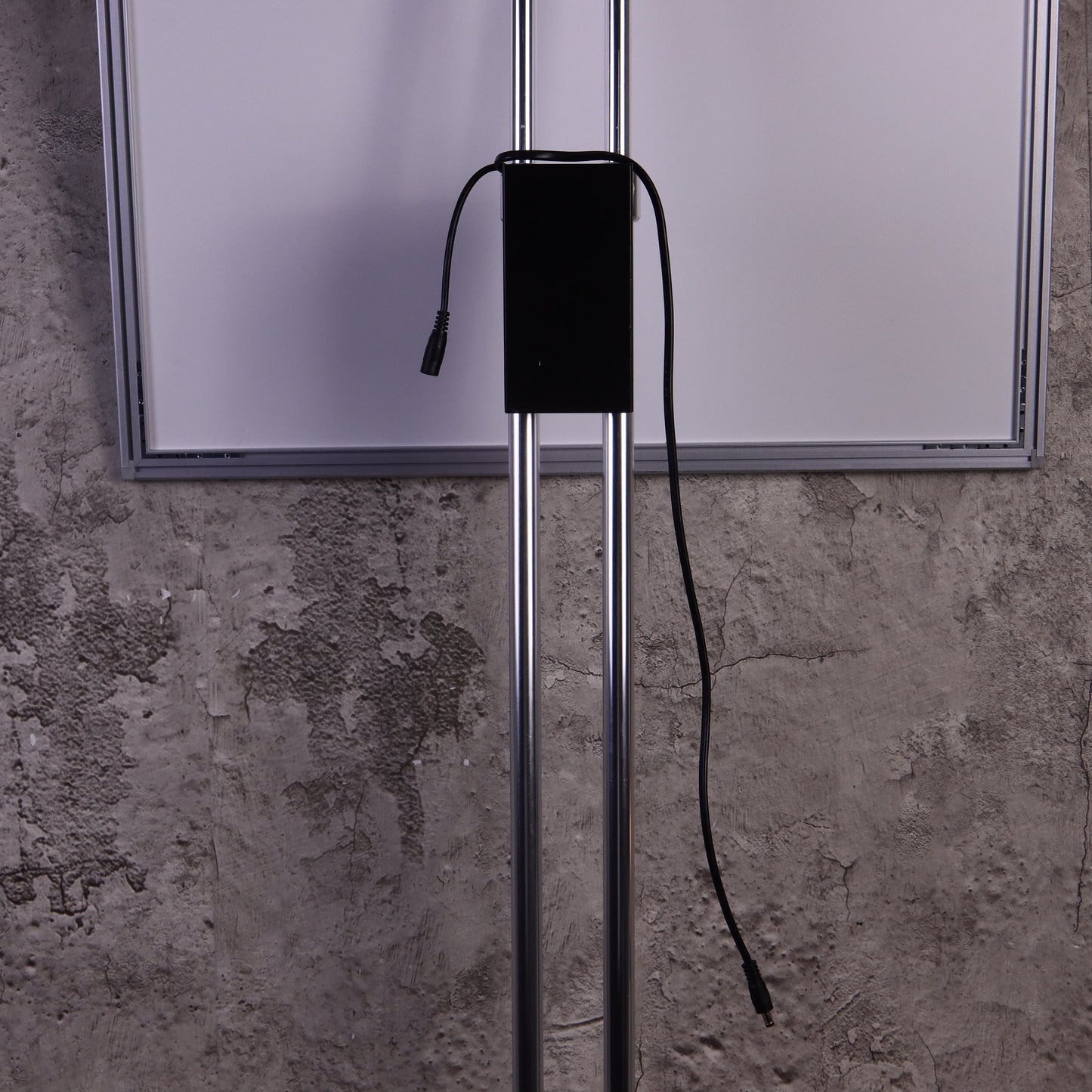 Indoor Use Only - Floor-standing Display Vertical Poster Advertising Light Box Sign with Double Poles for Shops