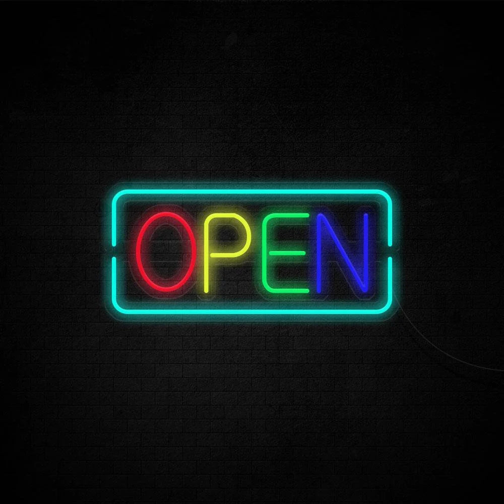 Open Neon Sign - Style 4