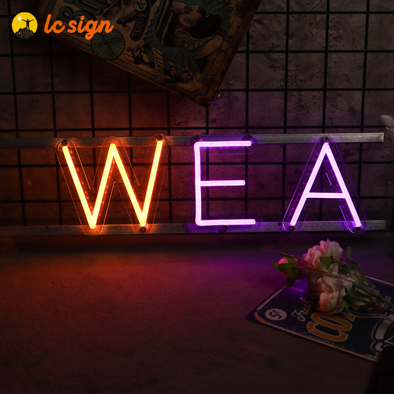 Magentic Neon Letters with Easy and Quick Installation (Letters & Numbers Available)