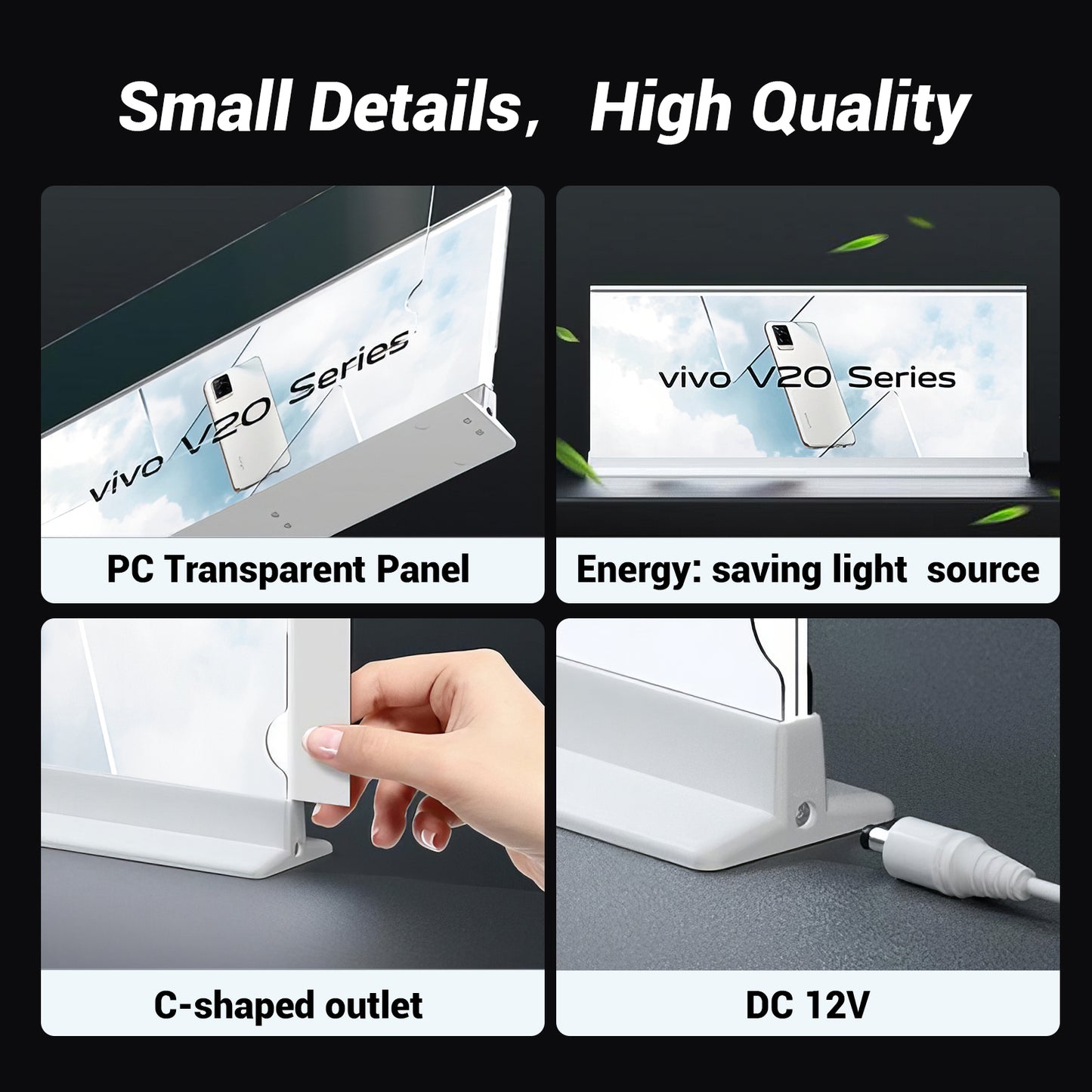 Table-standing Double Side Poster Changeable Menu Board Display Light Box Sign