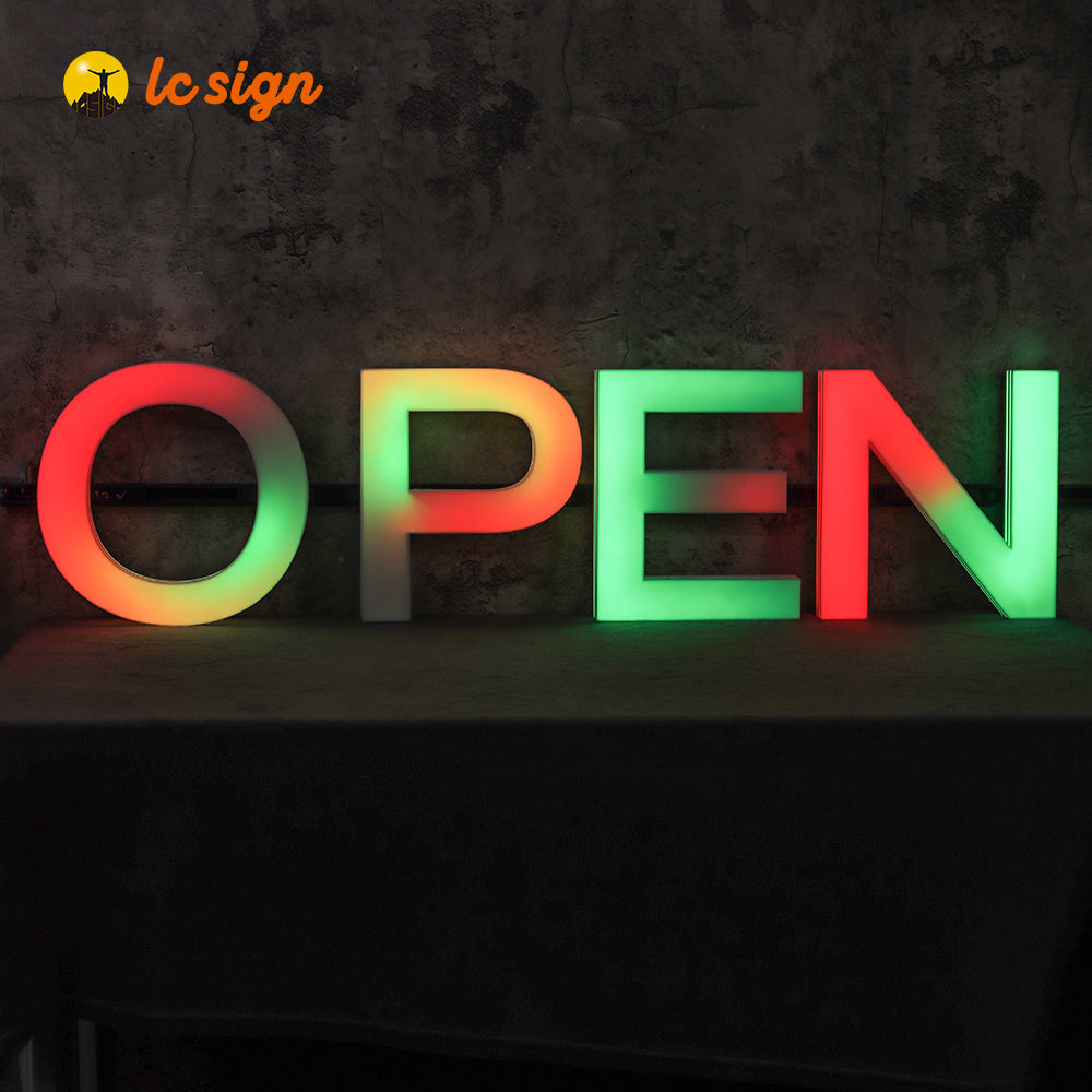 Full Color Style LED Track Channel Letters Sign with Easy and Quick Installation (Letters & Numbers Available)