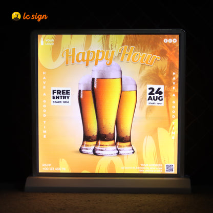Indoor Use Only - Rechargeable Desktop Display Double Side Advertising Light Box Sign
