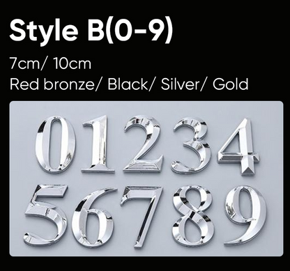 Paste Installation Good Finish Kit Sales ABS Door Sign House Number Set for Hotel and Apartment