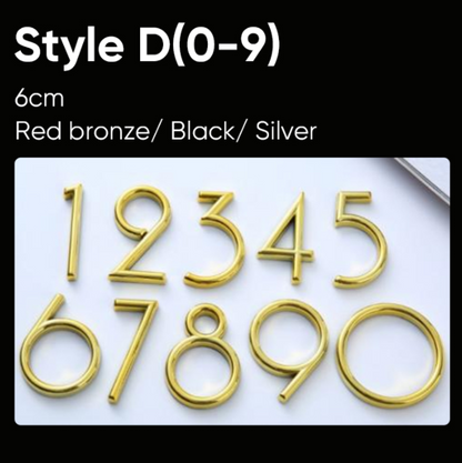 Paste Installation Good Finish Kit Sales ABS Door Sign House Number Set for Hotel and Apartment