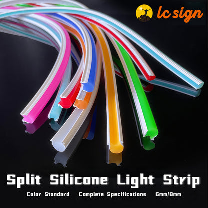 Easy To Use Multiple Colors Split Style Silicone Neon Light Strips