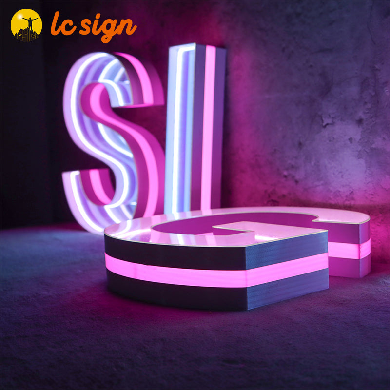 Infinity Letters Sign Infinity Mirror LED Track Channel Letters (Letters & Numbers Available ...
