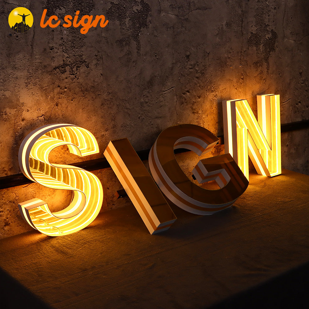 Infinity Letters Sign Infinity Mirror LED Track Channel Letters (Letters & Numbers Available ...