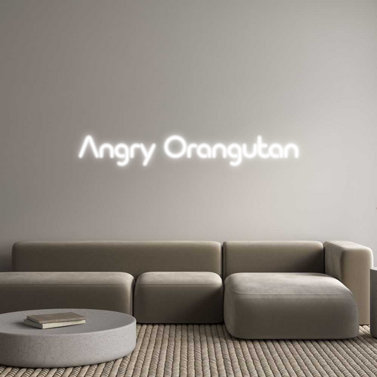 Custom Neon: Angry Orangutan