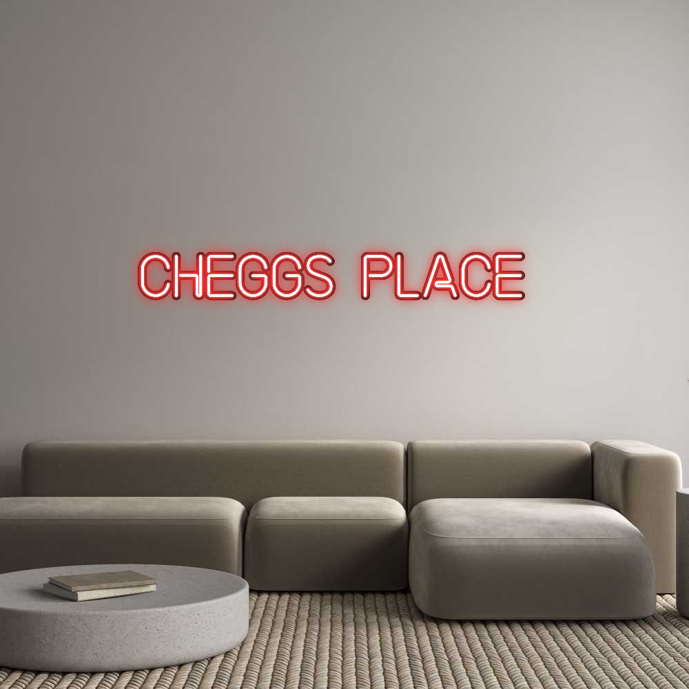 Custom Neon: Cheggs place