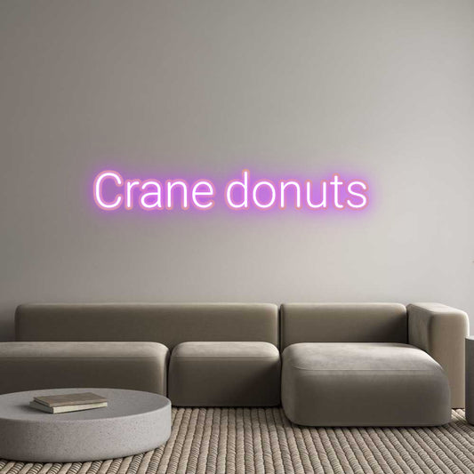 Custom Neon: Crane donuts