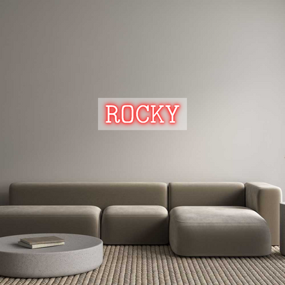 Custom Neon: ROCKY