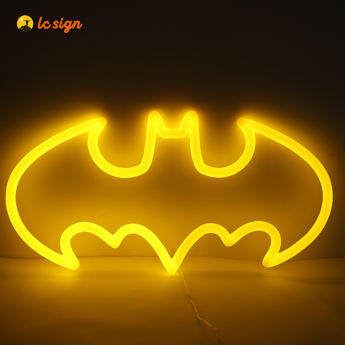 Home Office Decor Yellow Batman Artwork with 360 Degree Acrylic Faux N ...