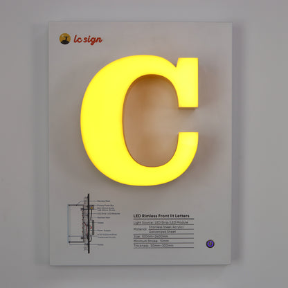 Full Set of Advertising Signage Samples High Quality Illuminated Letter Signs for Your Showroom In Stock