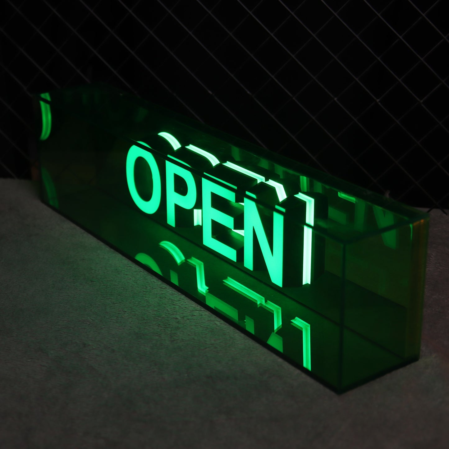 Indoor & Outdoor Use - Customized Text LED Acrylic Letters with Transparent Acrylic Box