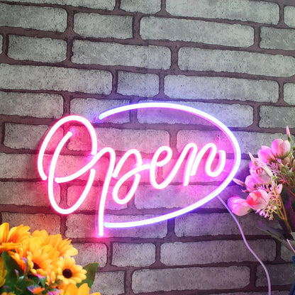 Open Neon Sign - Style 2
