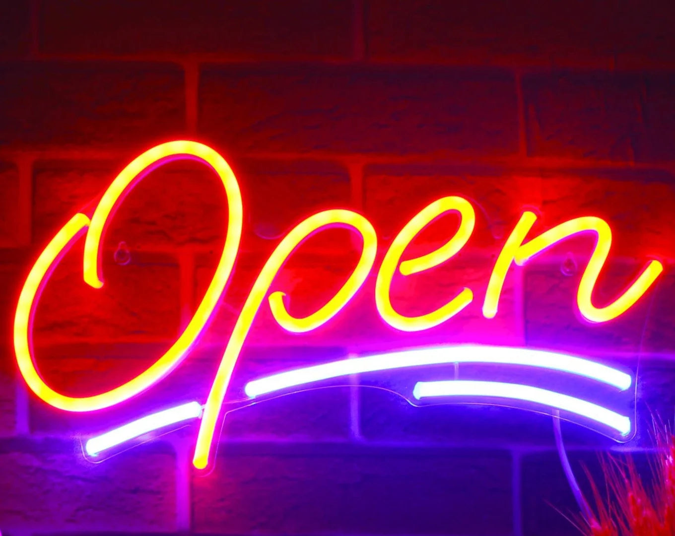 Open Neon Sign - Style 3