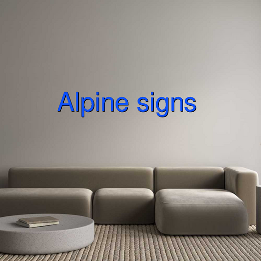 Custom Sign: Alpine signs