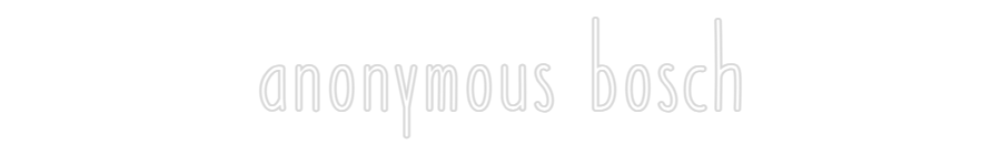 Custom Neon: anonymous bosch