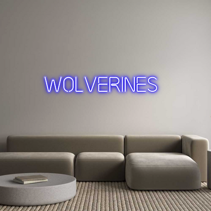 Custom Neon: Wolverines