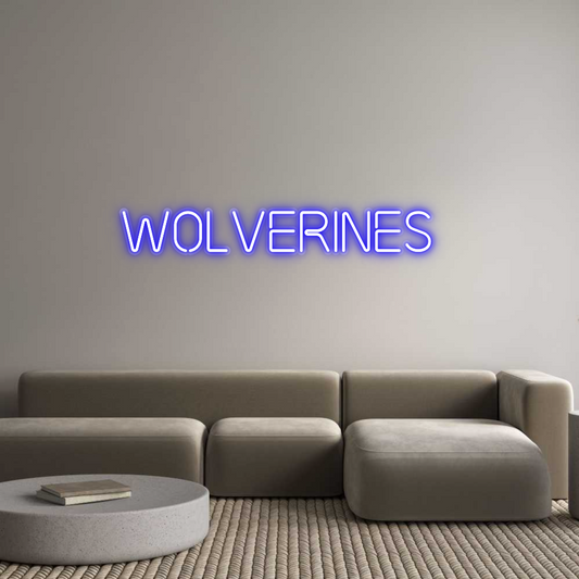 Custom Neon: Wolverines