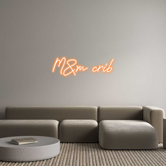 Custom Neon: M&m crib