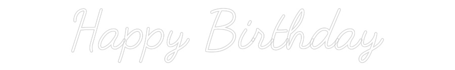 Custom Neon: Happy Birthday