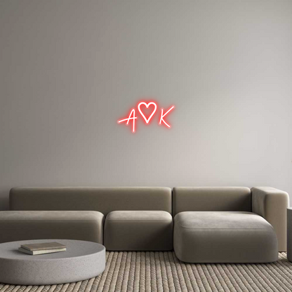 Custom Neon: A♡K
