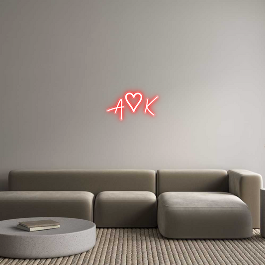 Custom Neon: A♡K