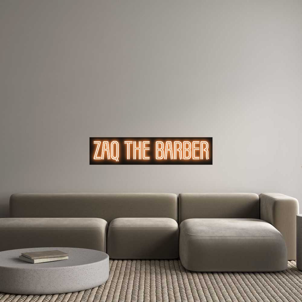 Custom Neon: Zaq the Barber