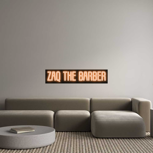 Custom Neon: Zaq the Barber