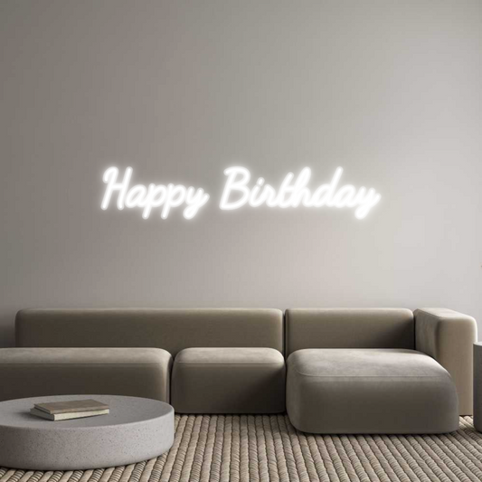 Custom Neon: Happy Birthday