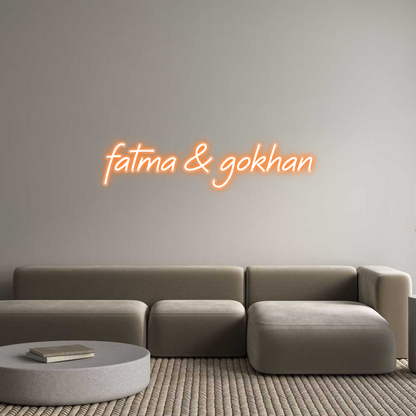 Custom Neon: fatma & gokhan