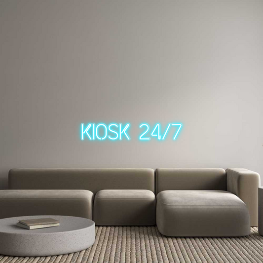 Custom Neon: Kiosk 24/7