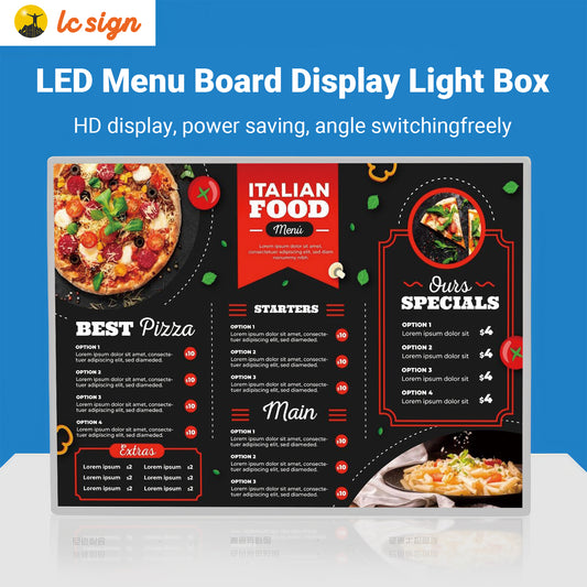 Indoor Use Only - LED Menu Board Display Light Box Sign for Bar Restaurant Drinks-shop