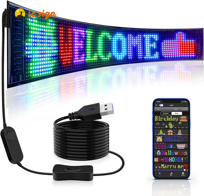 DIY Animation Text And Pattern Matrix Display RGB LED Flexible Screen Panel