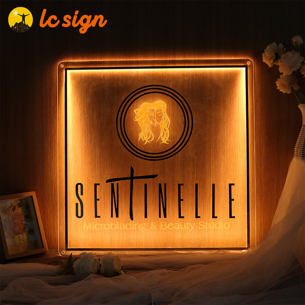 Custom Your Design Acrylic Backlit Sign (Round / Square / Special Shap ...