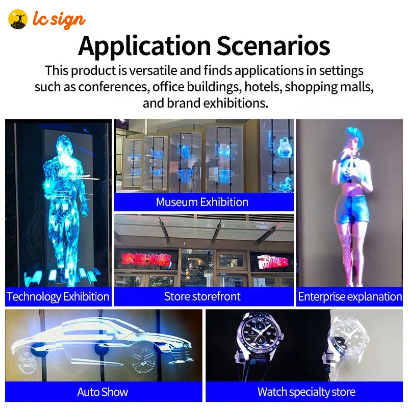 Innovative iOS Android PC APP WIFI Control Advertising Display Machine 3D Hologram LED Fan