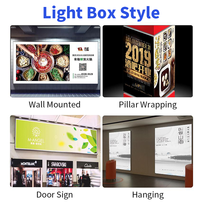Made to Order Wall Mounted Outdoor & Indoor Soft Film Fabric Light Box Sign