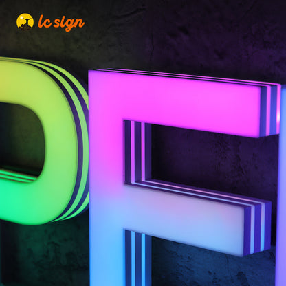 Full Color Style LED Track Channel Letters Sign with Easy and Quick Installation (Letters & Numbers Available)