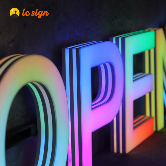 Full Color Style LED Track Channel Letters Sign with Easy and Quick In ...