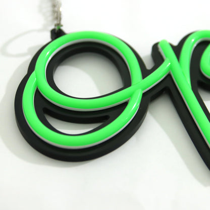 Easy-to-hang Green Open Neon Light